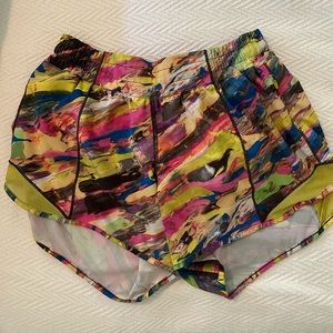 Lululemon Hotty Hot multi color neon shorts